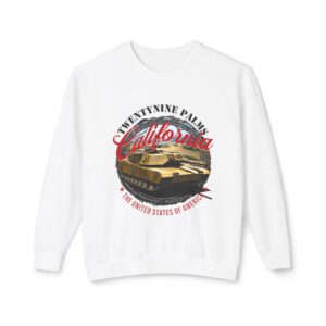 California Military Tank Unisex Lightweight Crewneck Sweatshirt